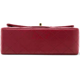 Chanel Lambskin Quilted Mini Top Handle Rectangular Flap Burgundy 