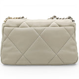 Chanel Lambskin Quilted Small Chanel 19 Flap Light Grey 