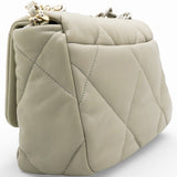 Chanel Lambskin Quilted Small Chanel 19 Flap Light Grey 