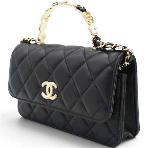 Chanel Lambskin Quilted Trendy CC Flap With Chain Black 