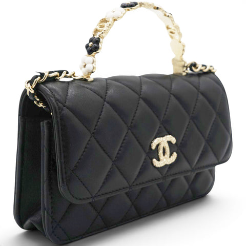 Chanel Lambskin Quilted Trendy CC Flap With Chain Black 