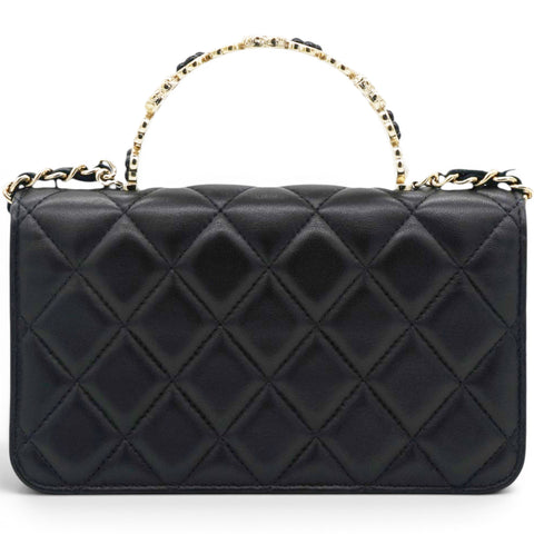 Chanel Lambskin Quilted Trendy CC Flap With Chain Black 