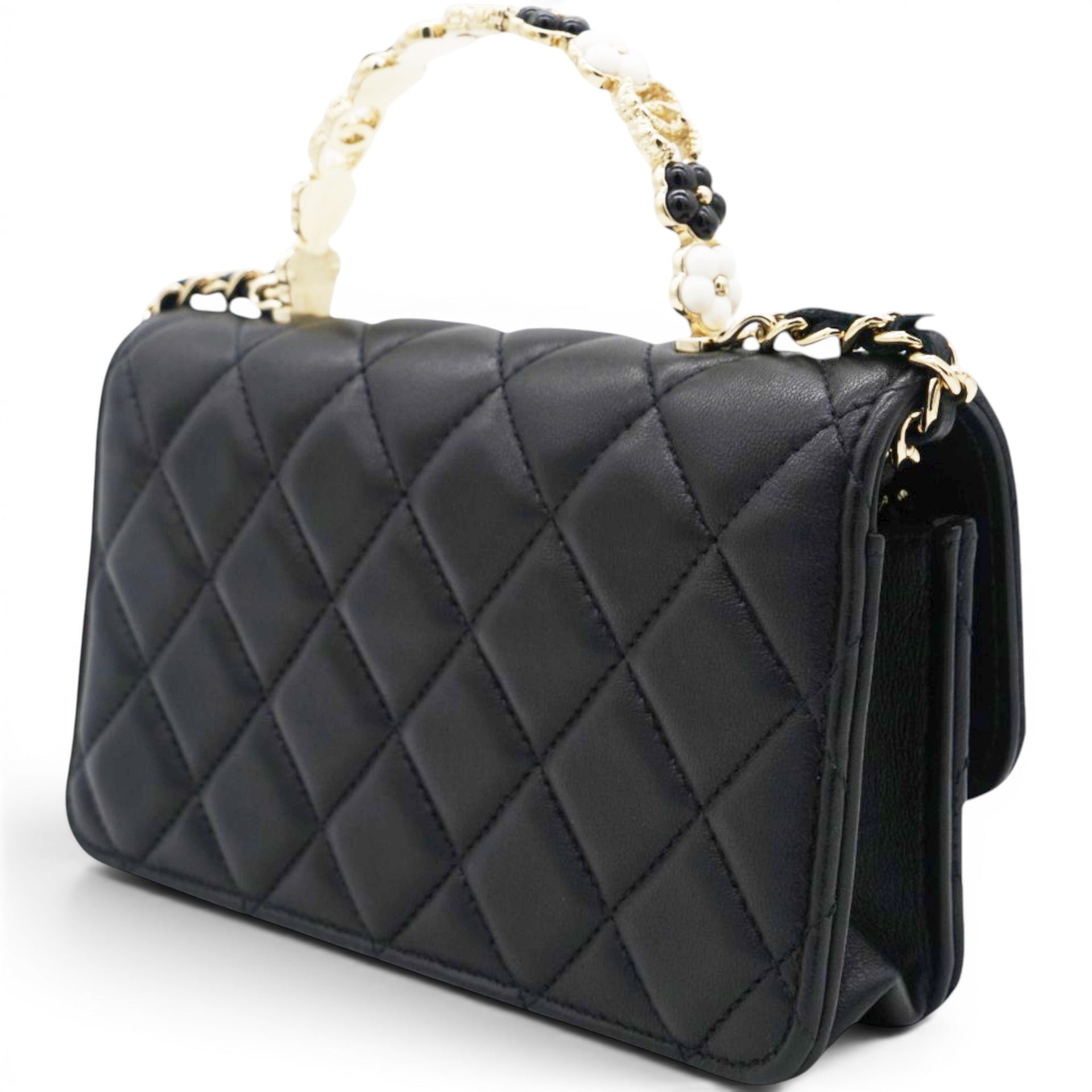 Chanel Lambskin Quilted Trendy CC Flap With Chain Black 
