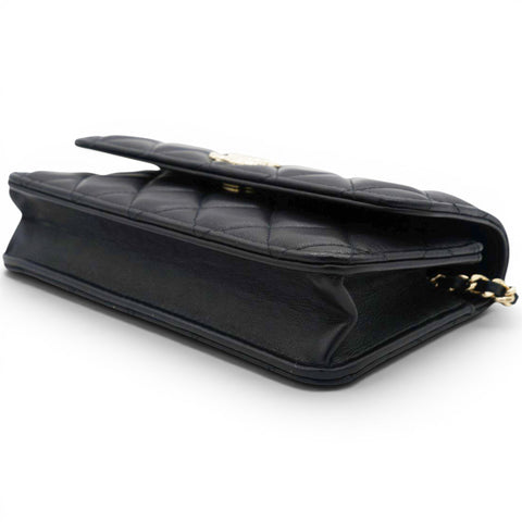 Chanel Lambskin Quilted Trendy CC Flap With Chain Black 