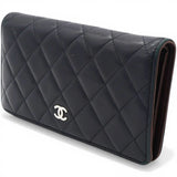 Chanel Lambskin Quilted Yen Wallet Black 