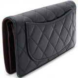 Chanel Lambskin Quilted Yen Wallet Black 