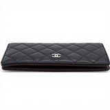 Chanel Lambskin Quilted Yen Wallet Black 
