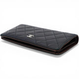 Chanel Lambskin Quilted Yen Wallet Black 
