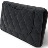  Chanel Lambskin Quilted Yen Wallet Black 