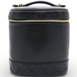 Chanel Lambskin Vanity Cosmetic Bag Black 