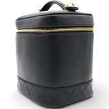 Chanel Lambskin Vanity Cosmetic Bag Black 