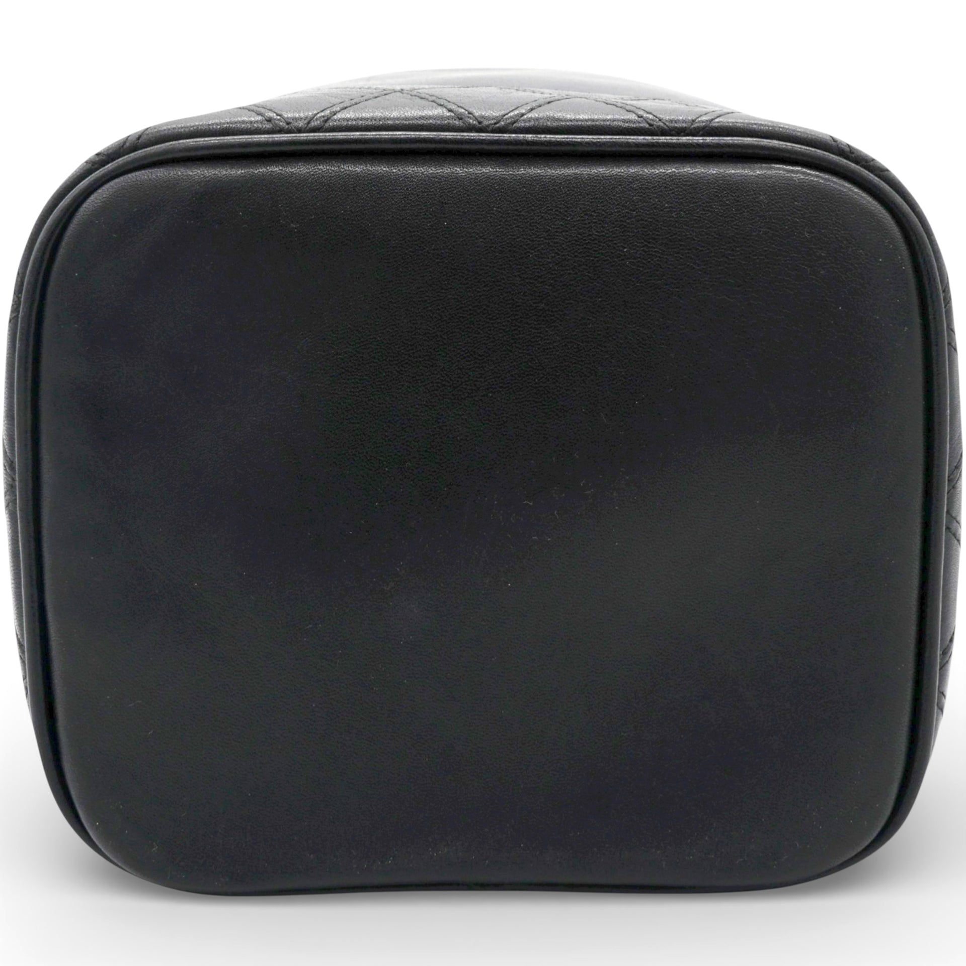 Chanel Lambskin Vanity Cosmetic Bag Black 