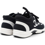 Chanel Lycra CC Sneakers Black Size37.5 