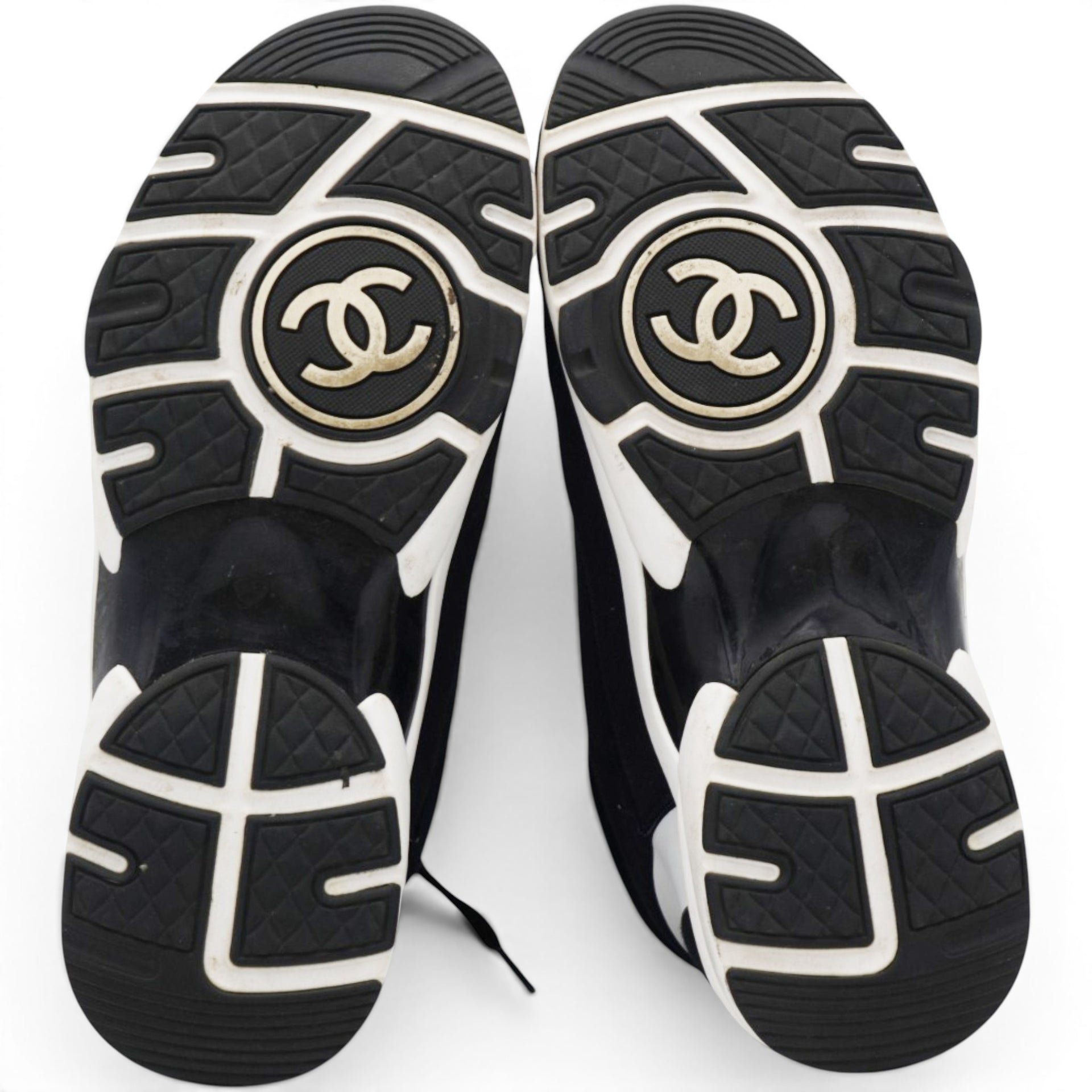 Chanel Lycra CC Sneakers Black Size37.5 