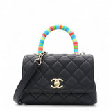 Chanel Mini Flap Bag With Top Handle Black 