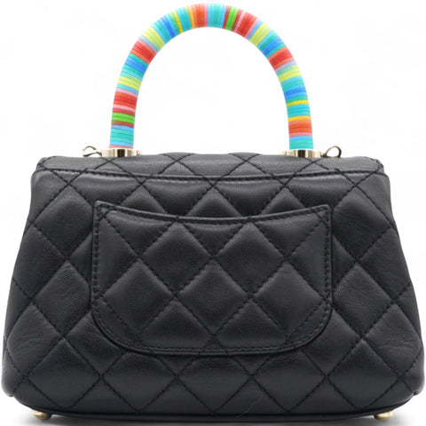 Chanel Mini Flap Bag With Top Handle Black 