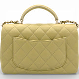 Chanel Mini Rectangular Top Handle Flap Bag Lambskin