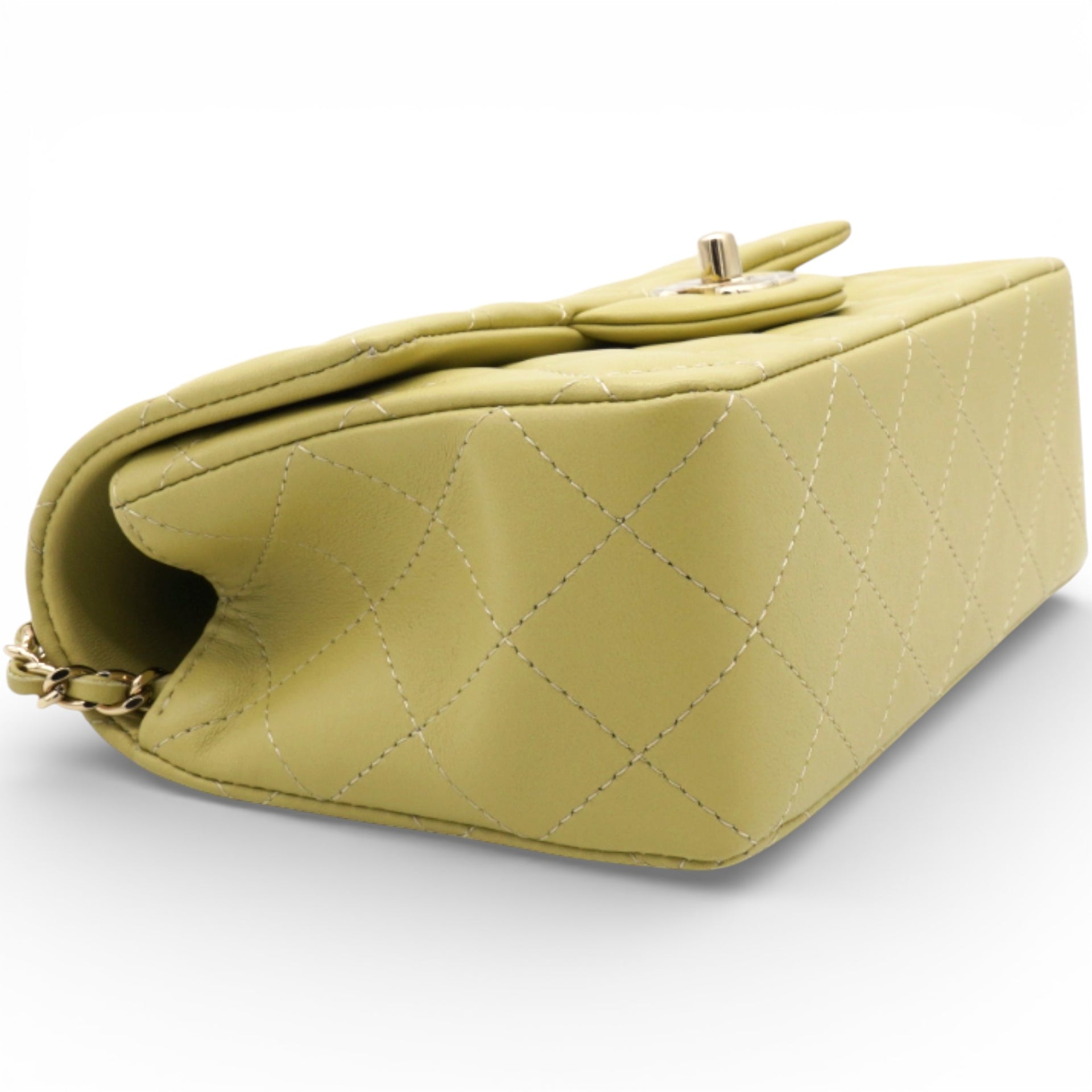 Chanel Mini Rectangular Top Handle Flap Bag Lambskin