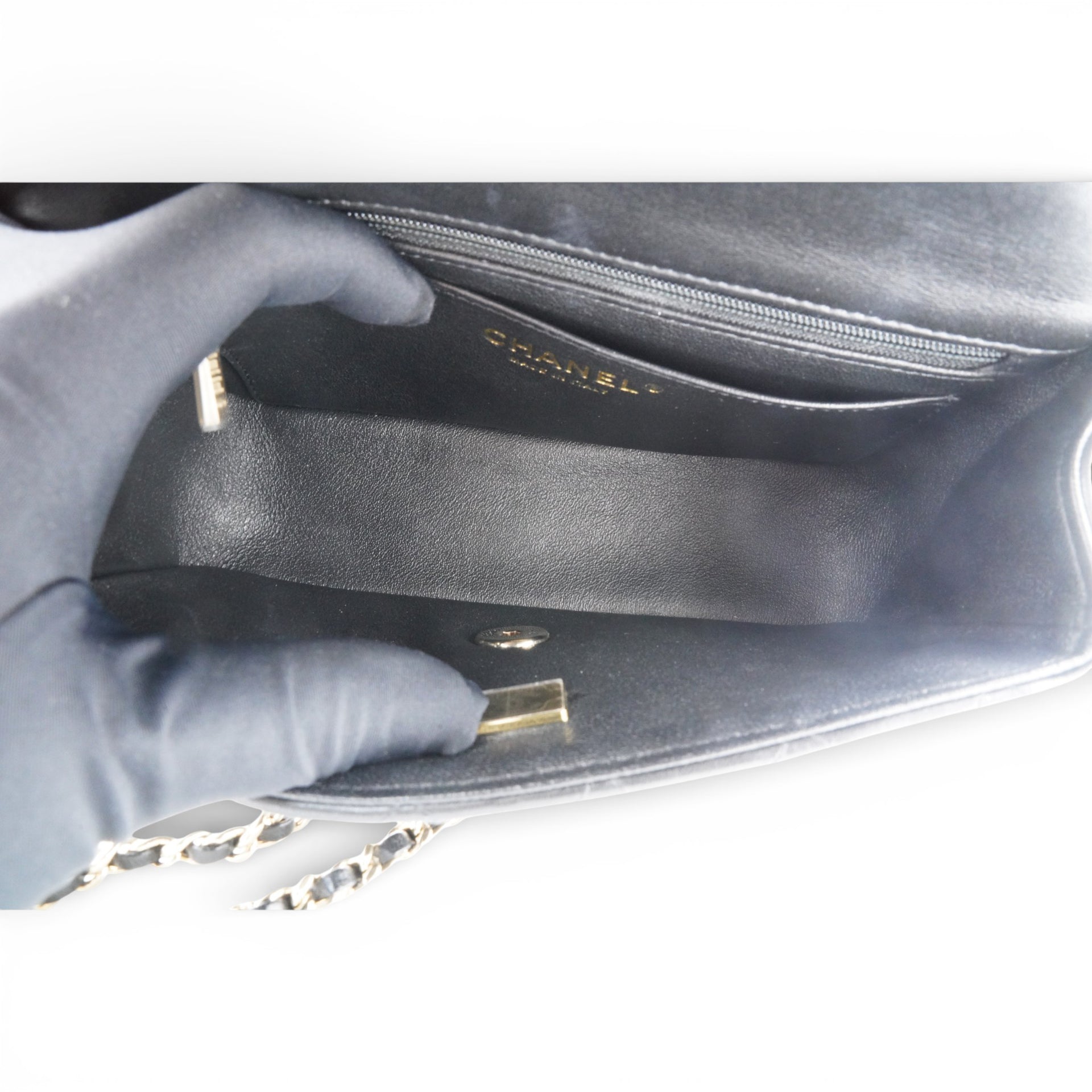 Chanel Mini Top Handle Rectangular Flap Black