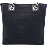Chanel Mixed Fibers Small Deauville Tote Navy 