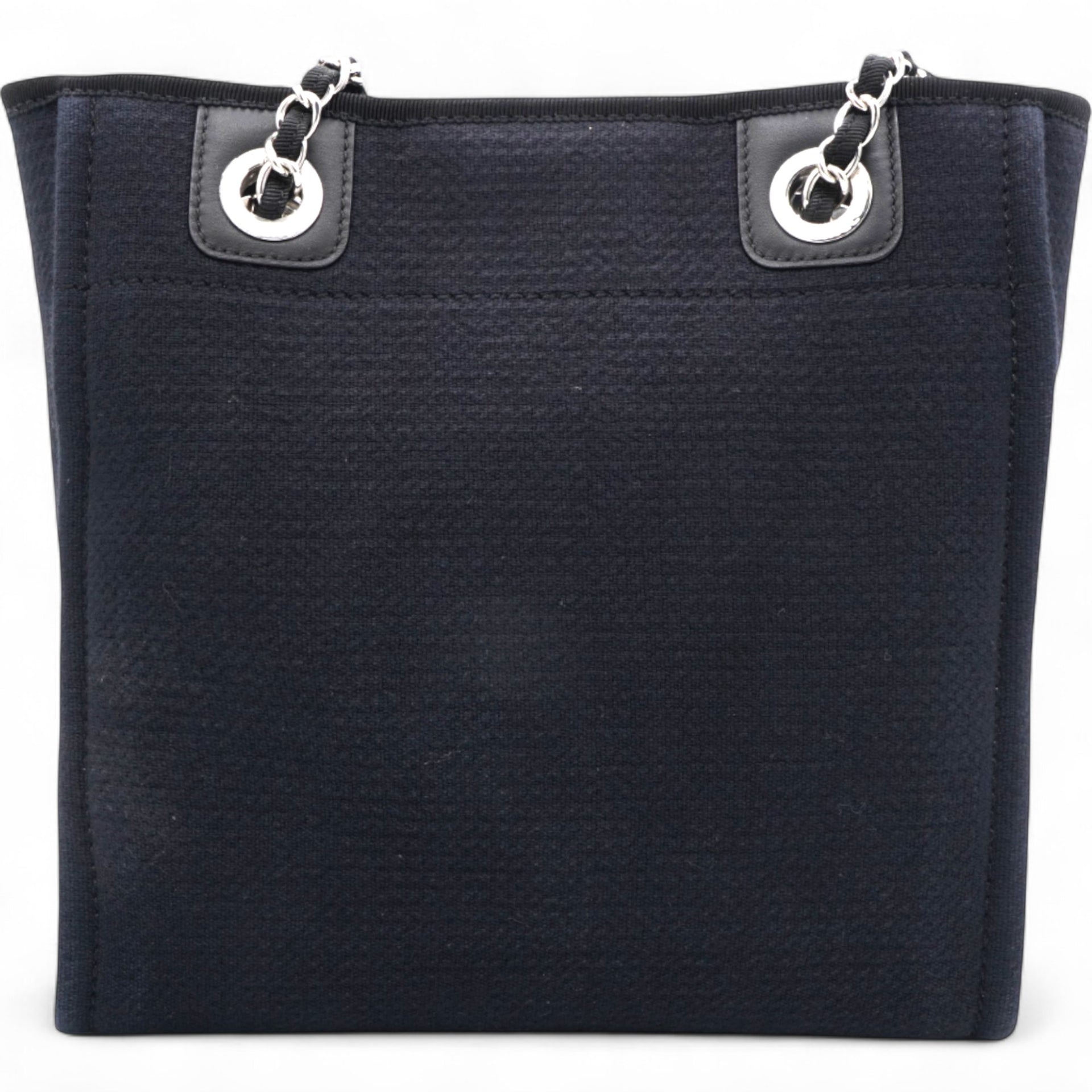 Chanel Mixed Fibers Small Deauville Tote Navy 