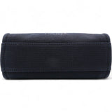 Chanel Mixed Fibers Small Deauville Tote Navy 