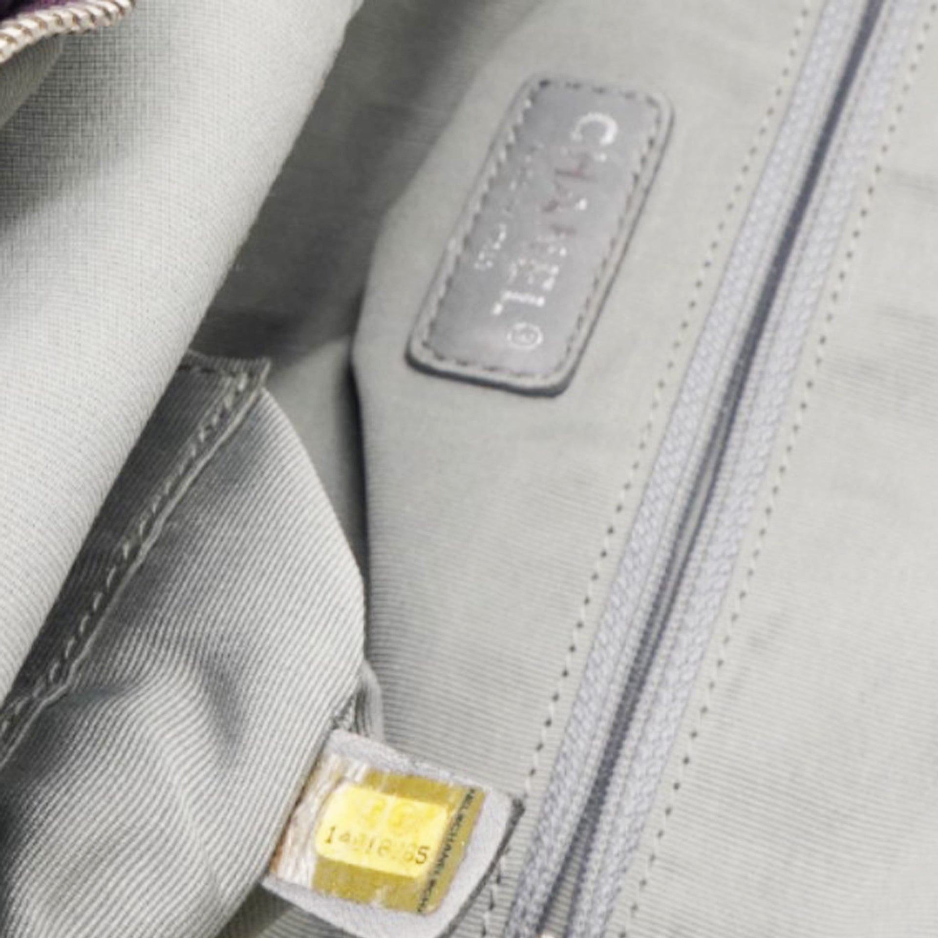 Chanel Nylon Quilted Tweed Stitch Bubble Camera Case Purple 