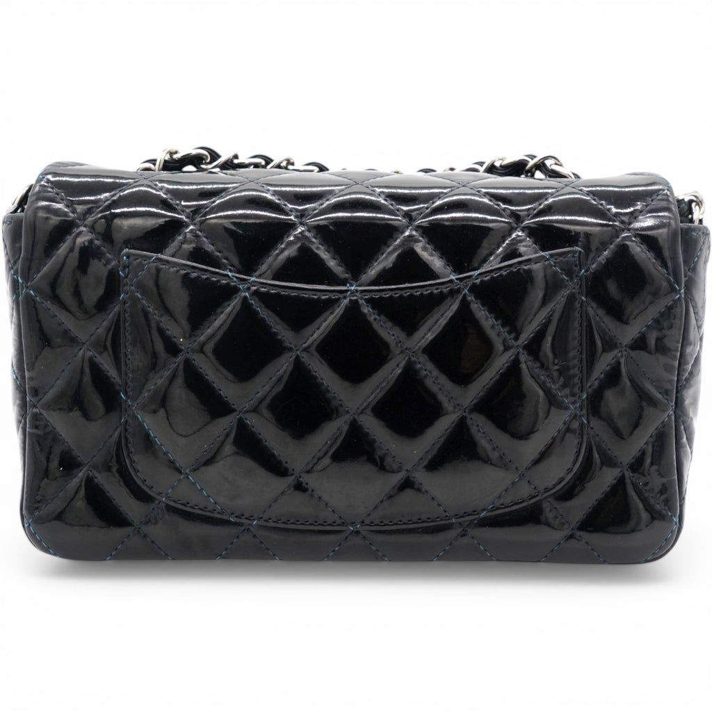 Chanel Patent Leather Quilted Mini Rectangular Flap Black – STYLISHTOP