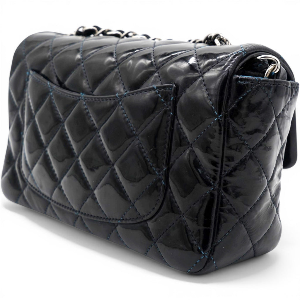 Chanel Patent Leather Quilted Mini Rectangular Flap Black – STYLISHTOP