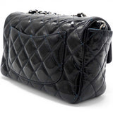 Chanel Patent Leather Quilted Mini Rectangular Flap Black 