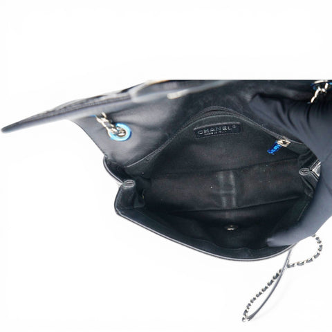 Chanel Patent Quilted Small Coco Shine Flap Black 