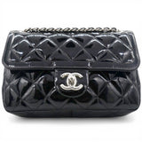 Chanel Patent Quilted Small Coco Shine Flap Black 