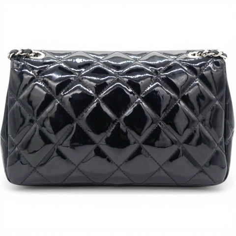 Chanel Patent Quilted Small Coco Shine Flap Black 