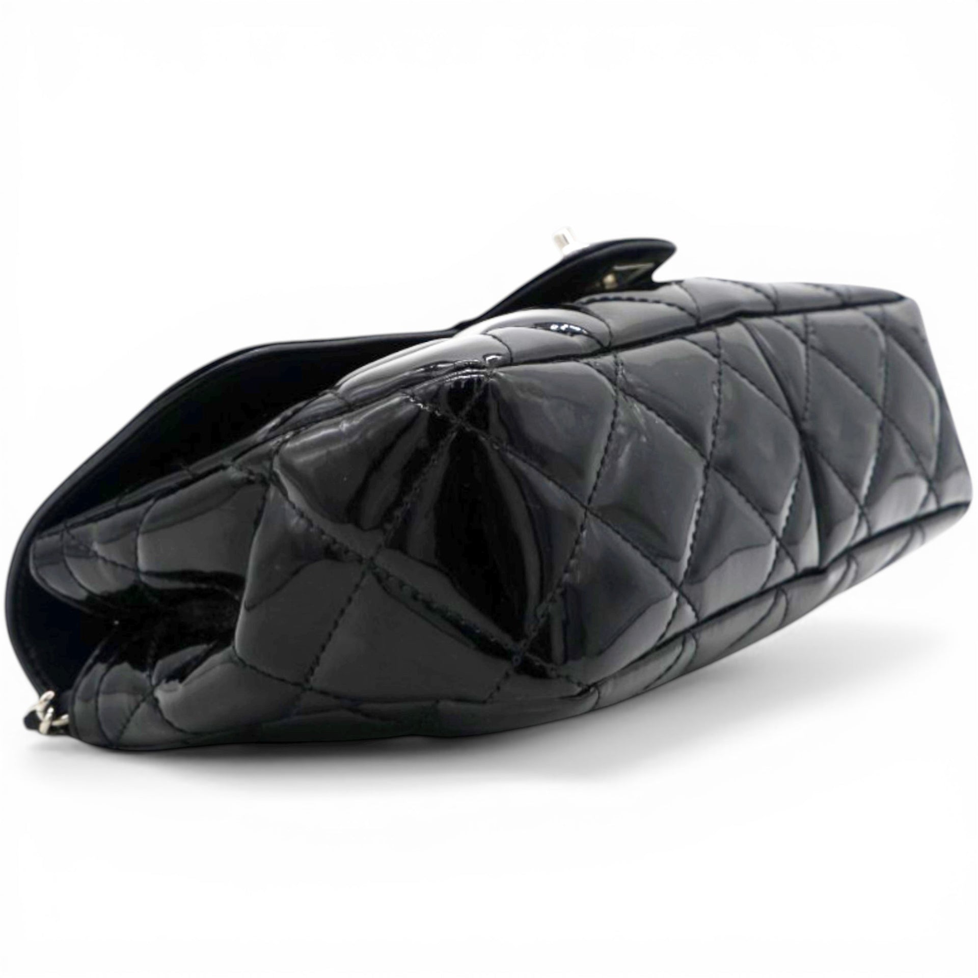 Chanel Patent Quilted Small Coco Shine Flap Black 