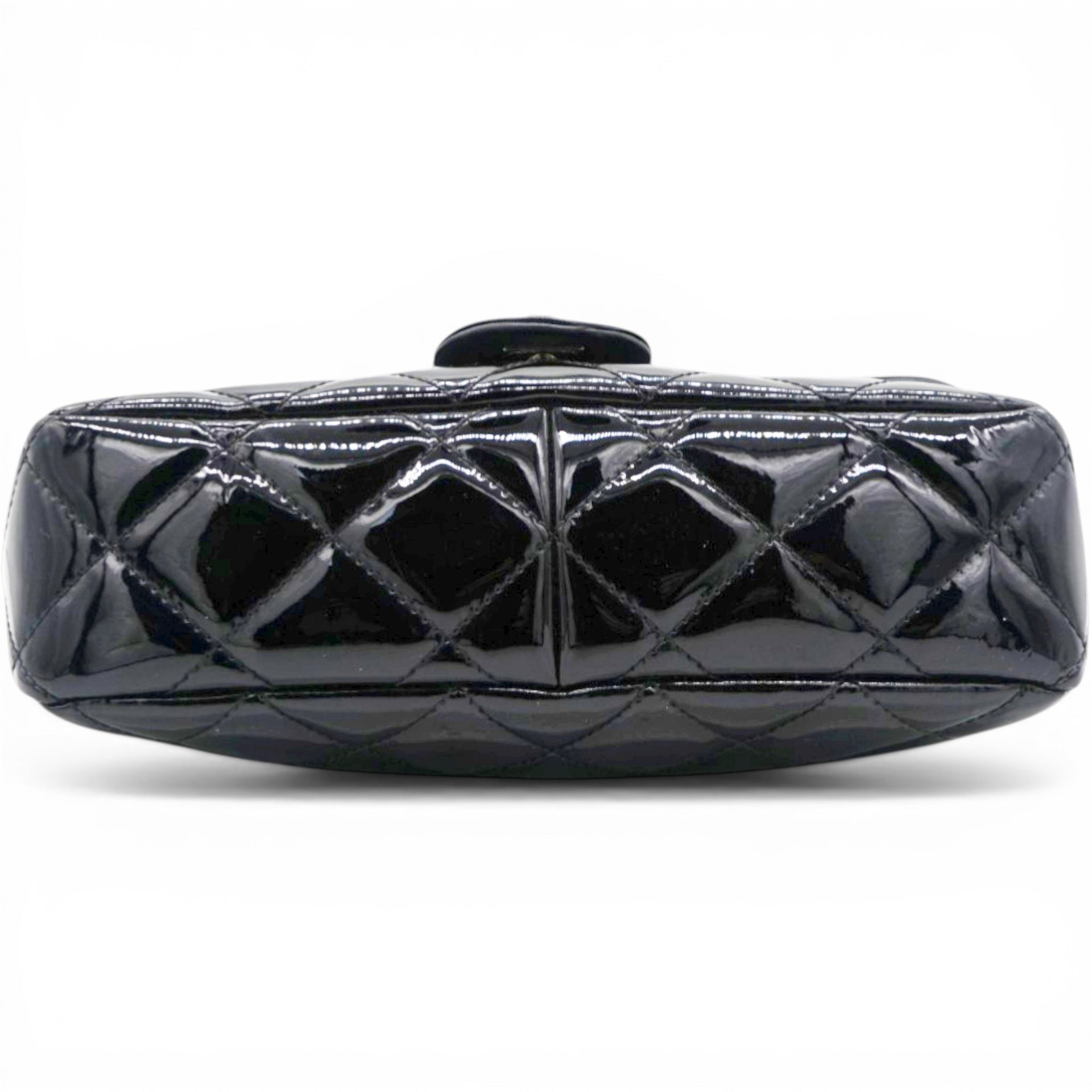 Chanel Patent Quilted Small Coco Shine Flap Black 