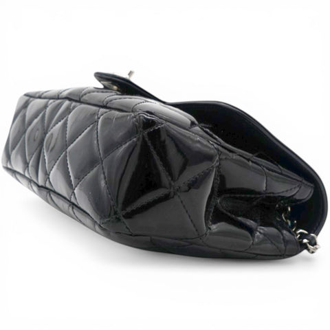 Chanel Patent Quilted Small Coco Shine Flap Black 