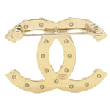 Chanel Pearl CC Brooch Gold 