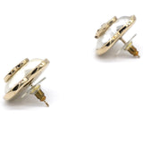 Chanel Pearl CC Heart Earrings Gold 