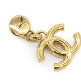 Chanel Pearl Crystal CC Drop Earrings Gold 