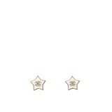 Chanel Pearl Crystal CC Star Earrings Gold 