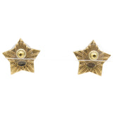 Chanel Pearl Crystal CC Star Earrings Gold 