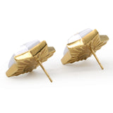 Chanel Pearl Crystal CC Star Earrings Gold 