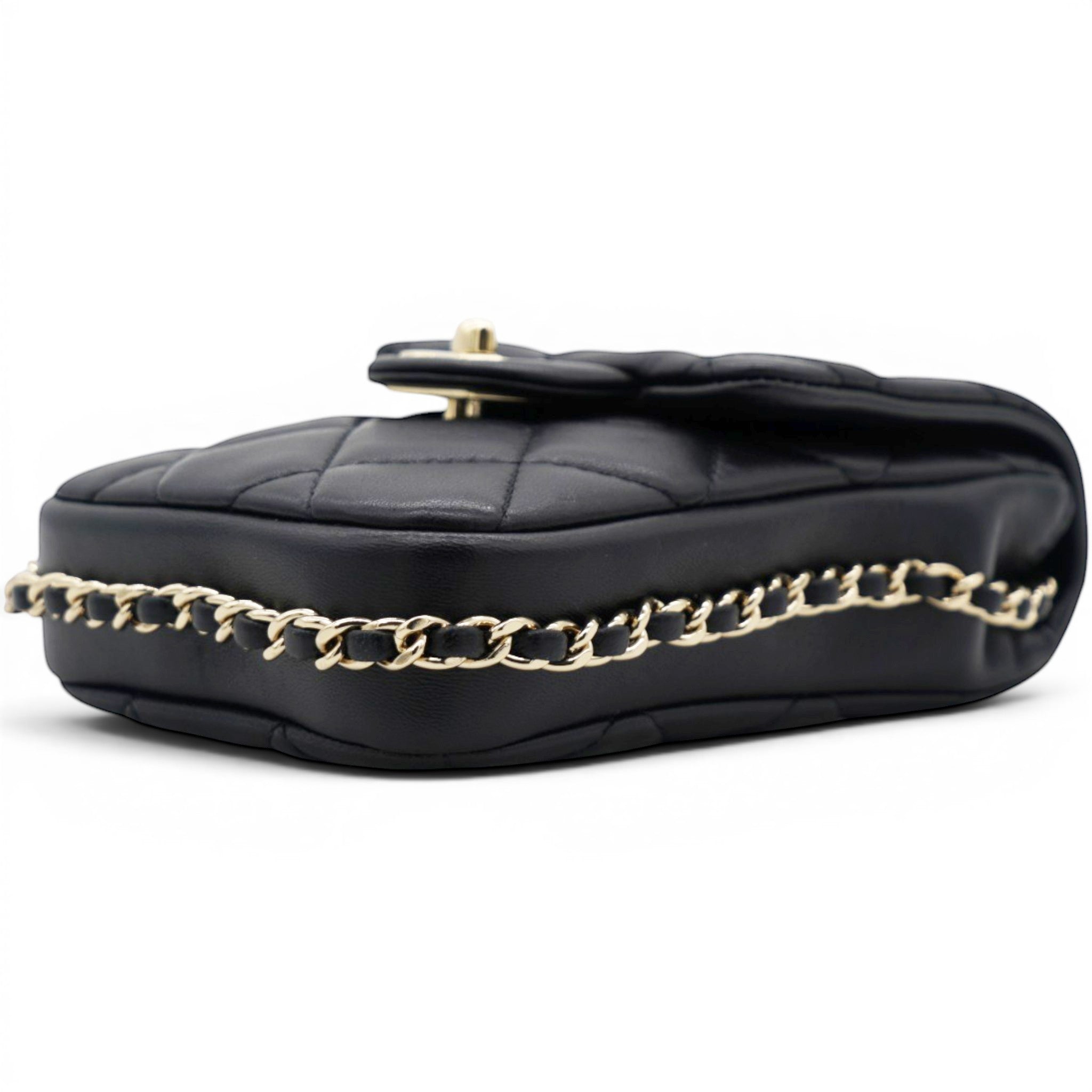 Chanel Phone Holder With Pearl Chain 
