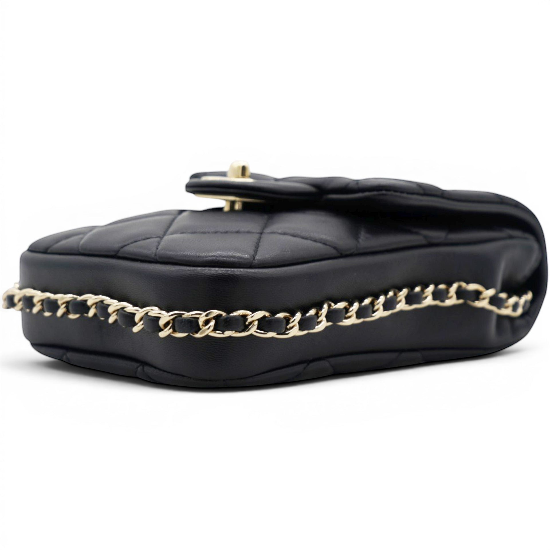 Chanel Phone Holder With Pearl Chain 