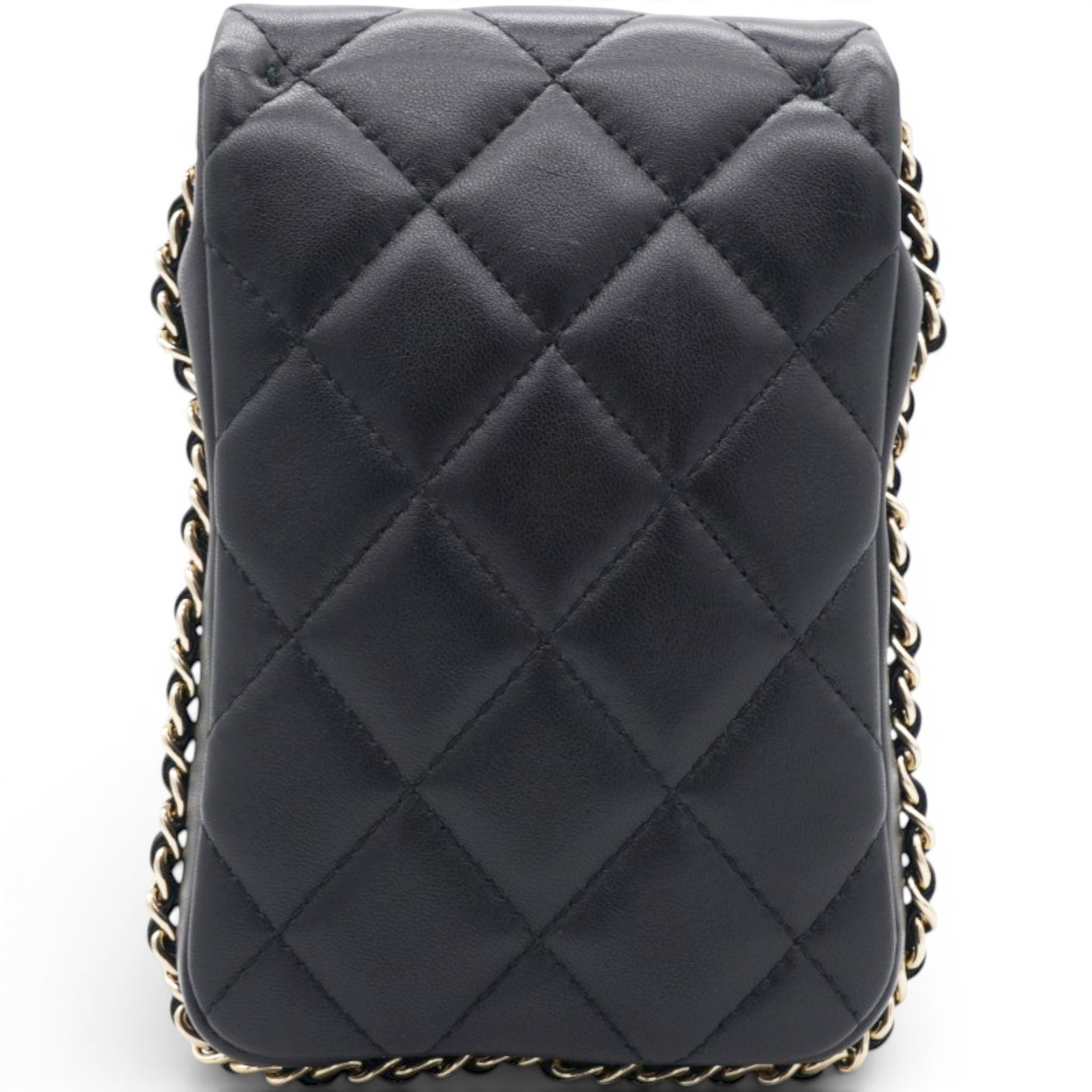 Chanel Phone Holder With Pearl Chain 
