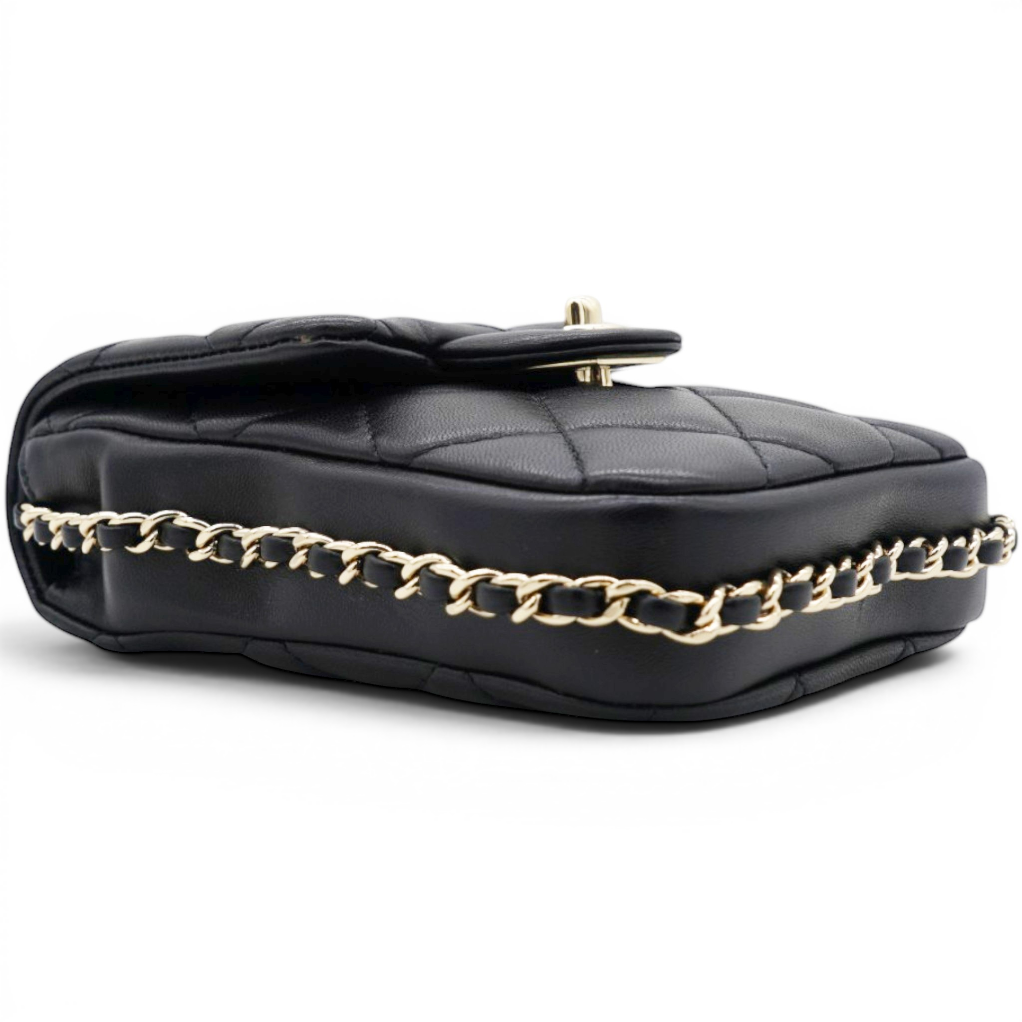 Chanel Phone Holder With Pearl Chain 