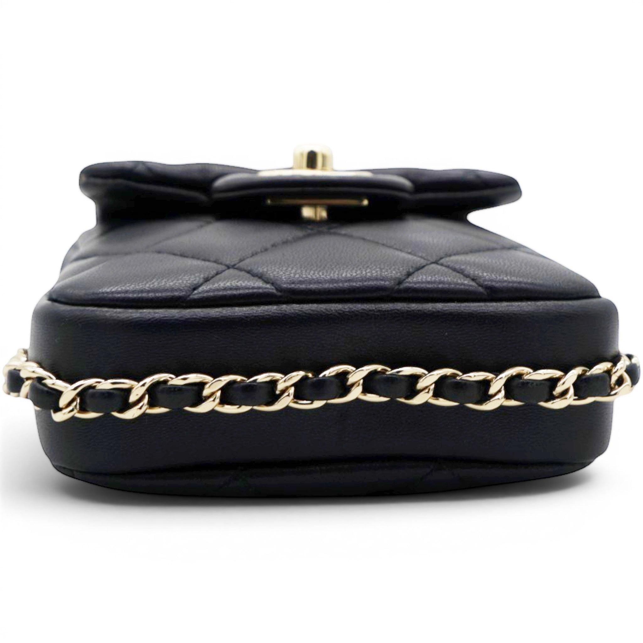 Chanel Phone Holder With Pearl Chain 