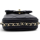 Chanel Phone Holder With Pearl Chain 