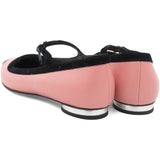 Chanel Pink Leather 22k Mary Jane Ballet Flats Shoe Size38 