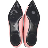 Chanel Pink Leather 22k Mary Jane Ballet Flats Shoe Size38 